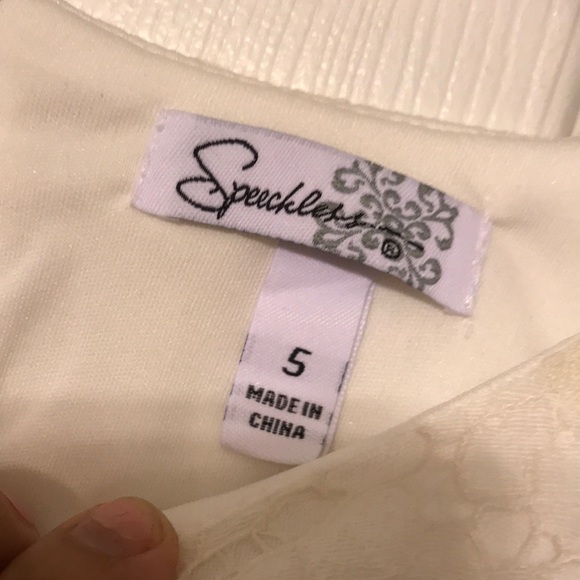 NWT Speechless White Dress with Lace Top - Picture 3 of 6